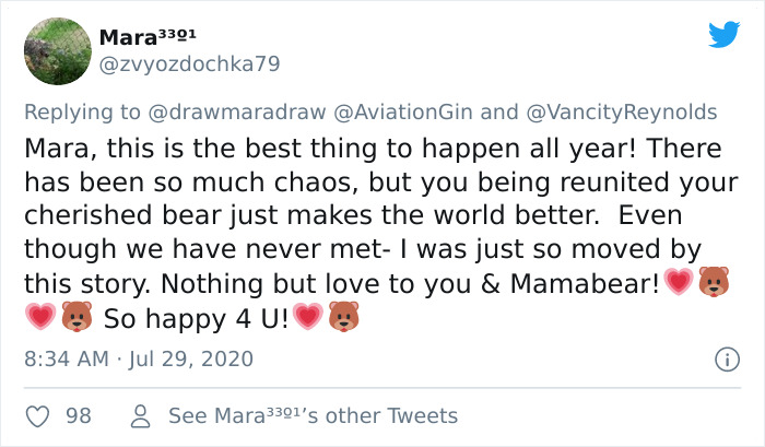 Priceless Stolen Teddy With This Woman’s Late Mother’s Voice Recording Is Returned After Ryan Reynolds' Ransom Offer Priceless Stolen Teddy With This Woman’s Late Mother’s Voice Recording Is Returned After Ryan Reynolds' Ransom Offer