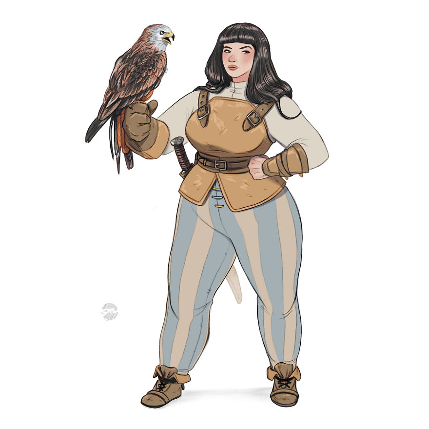 I Draw Warrior-Women With Different Body-Types