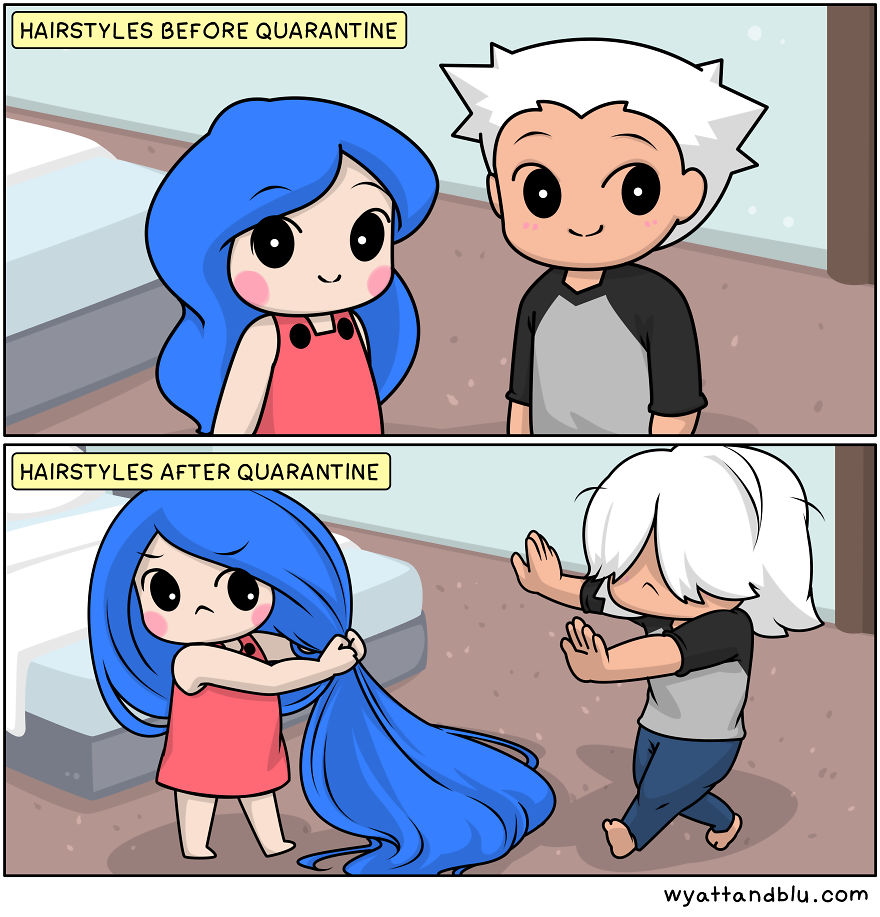 30 Wholesome & Funny Comics Of A Couple During Lockdown