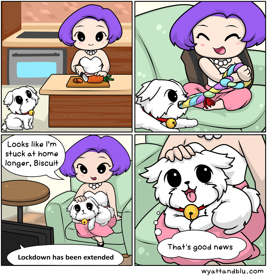 30 Wholesome & Funny Comics Of A Couple During Lockdown