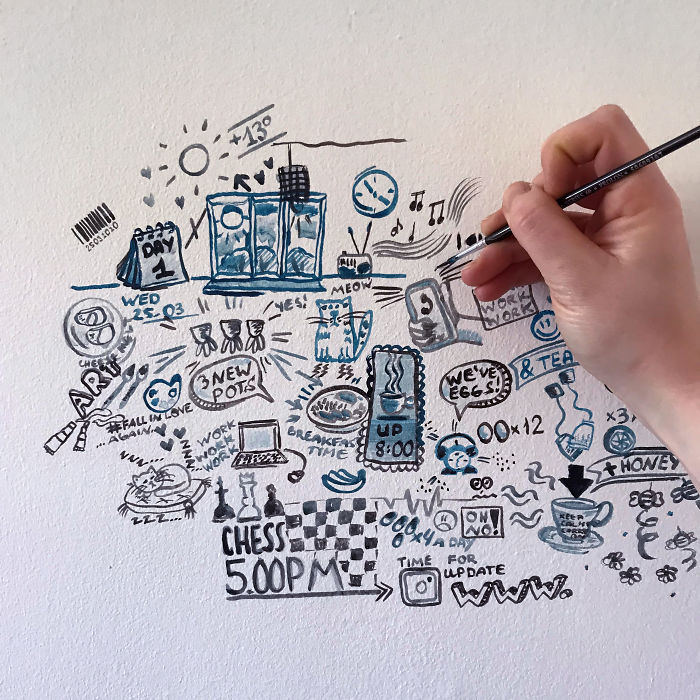 I 'Tattooed' My Wall During Lockdown For 113 Days And Here Is The Result I 'Tattooed' My Wall During Lockdown For 113 Days And Here Is The Result