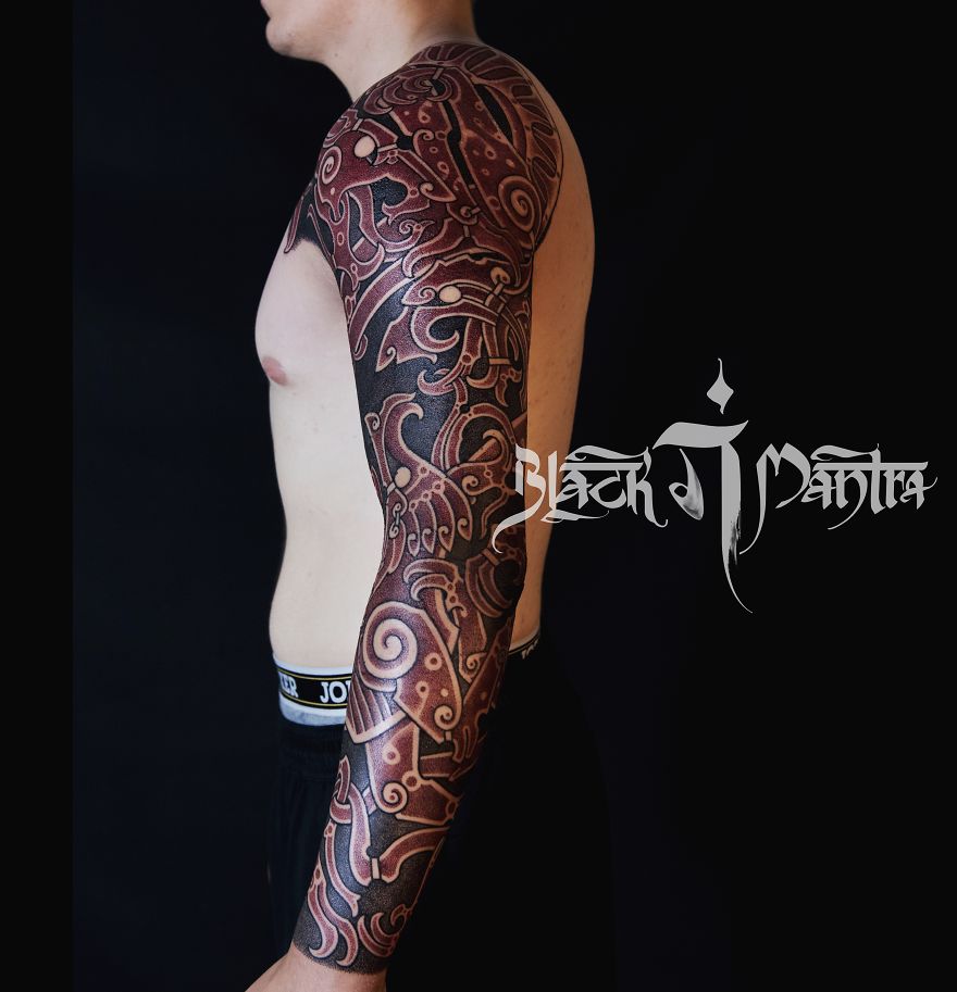 The Three Wolves Of Ragnarok For An American Client