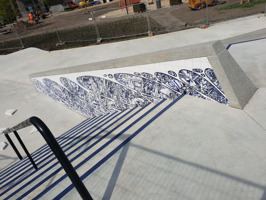 My Delft Blue Bionic Bic Pen Thrash Tiles On Biggest Skatepark In Amsterdam