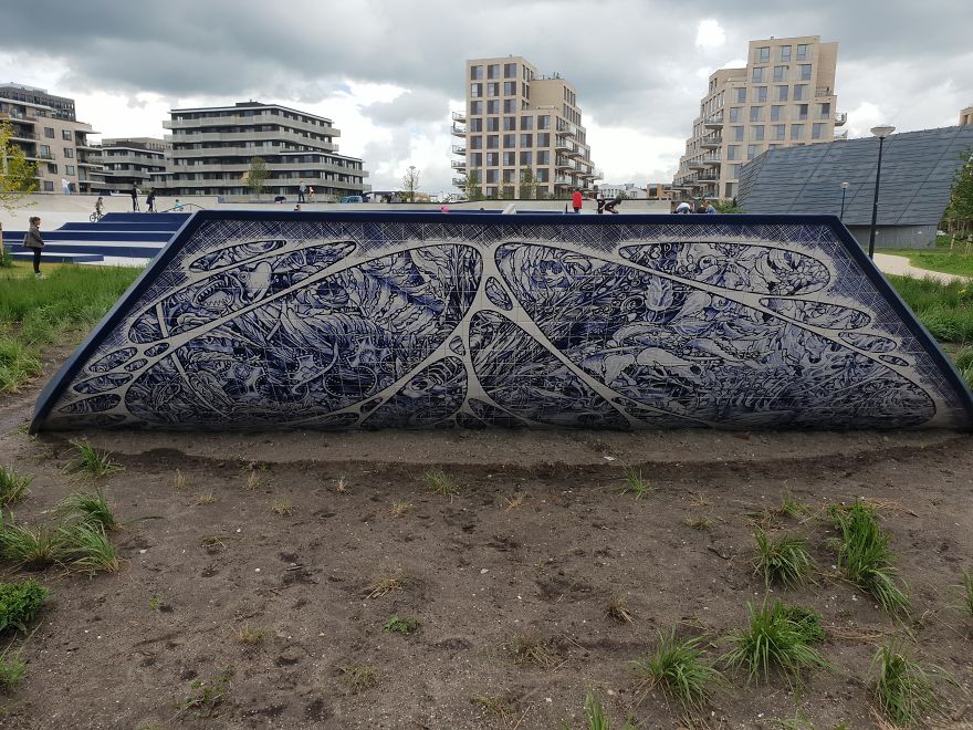 My Delft Blue Bionic Bic Pen Thrash Tiles On Biggest Skatepark In Amsterdam