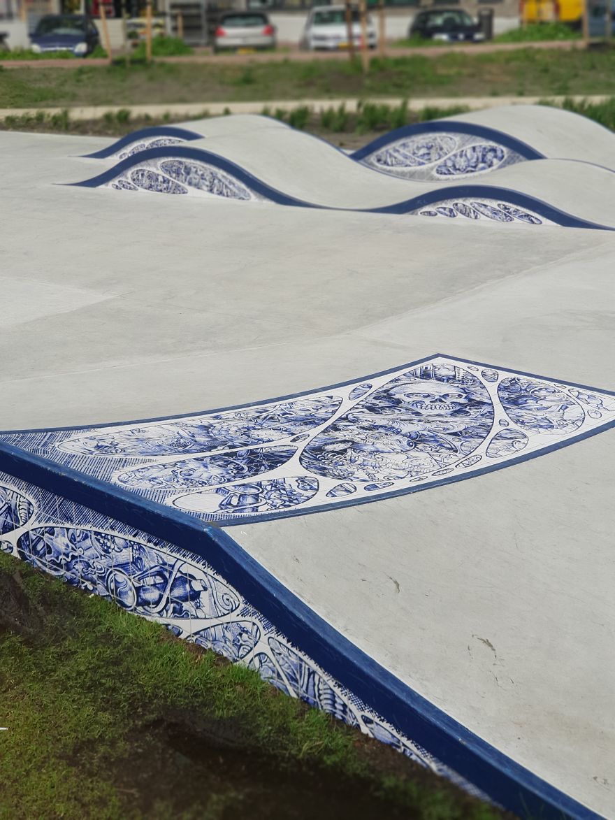 My Delft Blue Bionic Bic Pen Thrash Tiles On Biggest Skatepark In Amsterdam