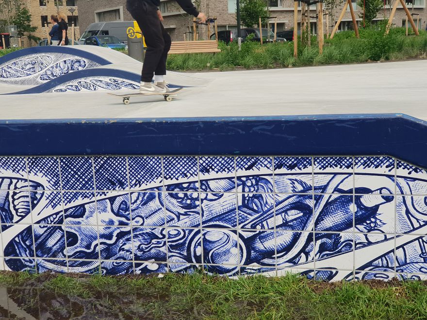 My Delft Blue Bionic Bic Pen Thrash Tiles On Biggest Skatepark In Amsterdam