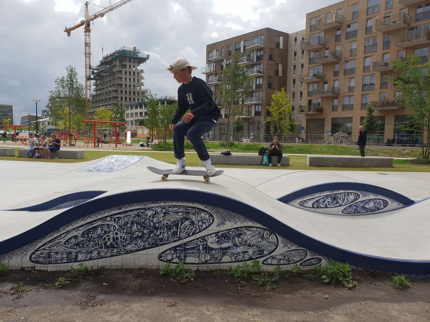 My Delft Blue Bionic Bic Pen Thrash Tiles On Biggest Skatepark In Amsterdam
