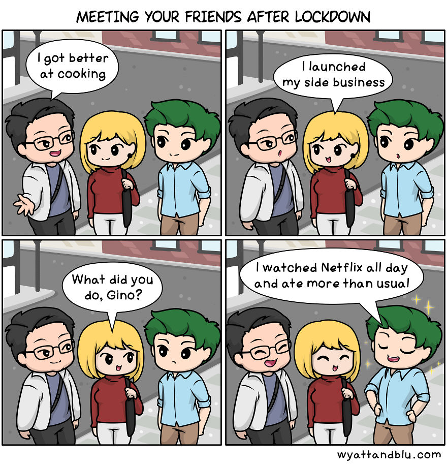 30 Wholesome & Funny Comics Of A Couple During Lockdown