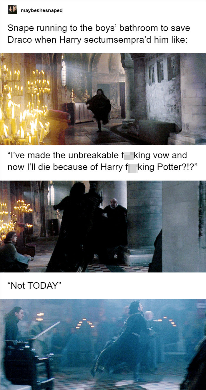 Snape Running To Save A Student