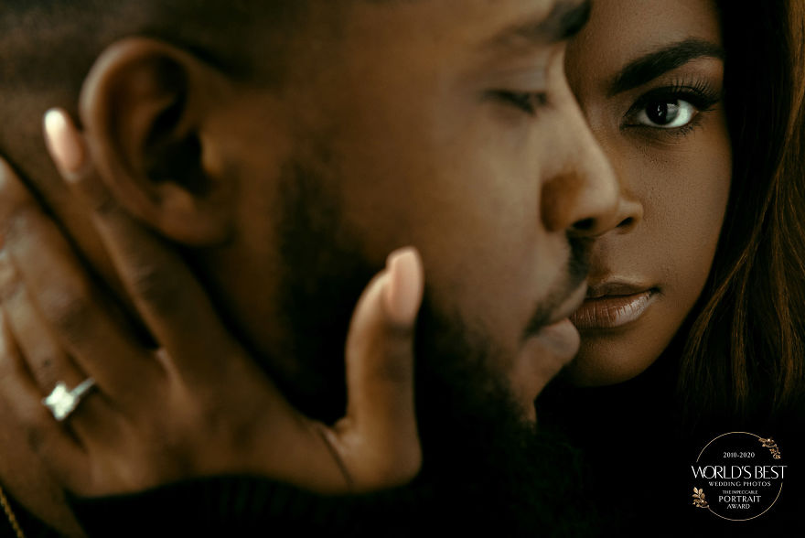 This Creative, Movie Poster-Worthy Engagement Portrait