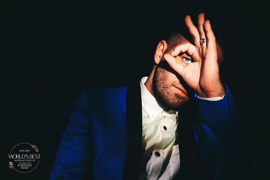 This Swanky, Suave Groom In Blue Is Looking At You