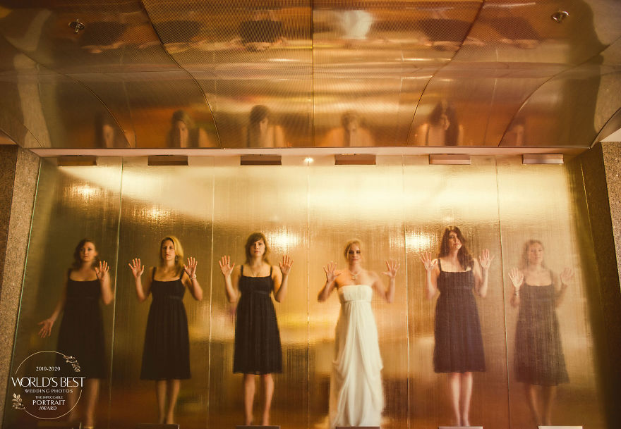 Six Ladies Looking Like They're Encased In Ice!