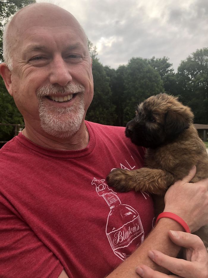 We Begged For A Dog For 13 Years. This Was After Another Attempt A Year Ago. “Nice Try, Why Would We Get A Dog?” Then He Met Her And Look At His Face! He Already Loved Her