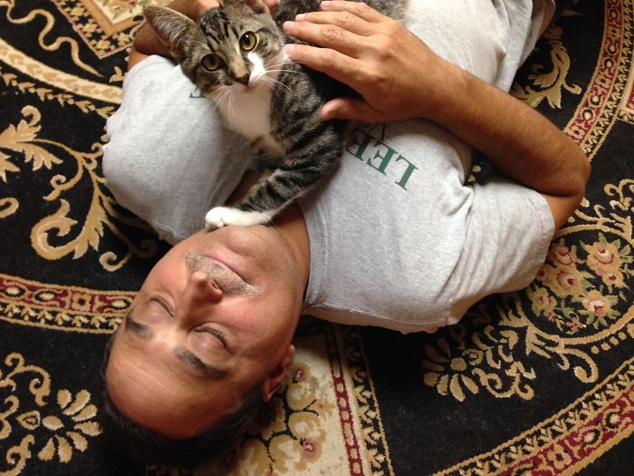 My Stepdad Didn’t Want A Cat. Safe To Say Oscar Changed His Mind