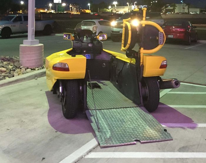 A Motorcycle For People On Wheelchairs