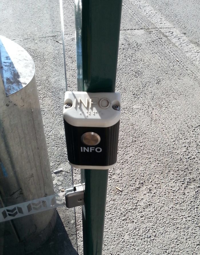 This Bus Stop Has Timetable Information For The Visually Impaired