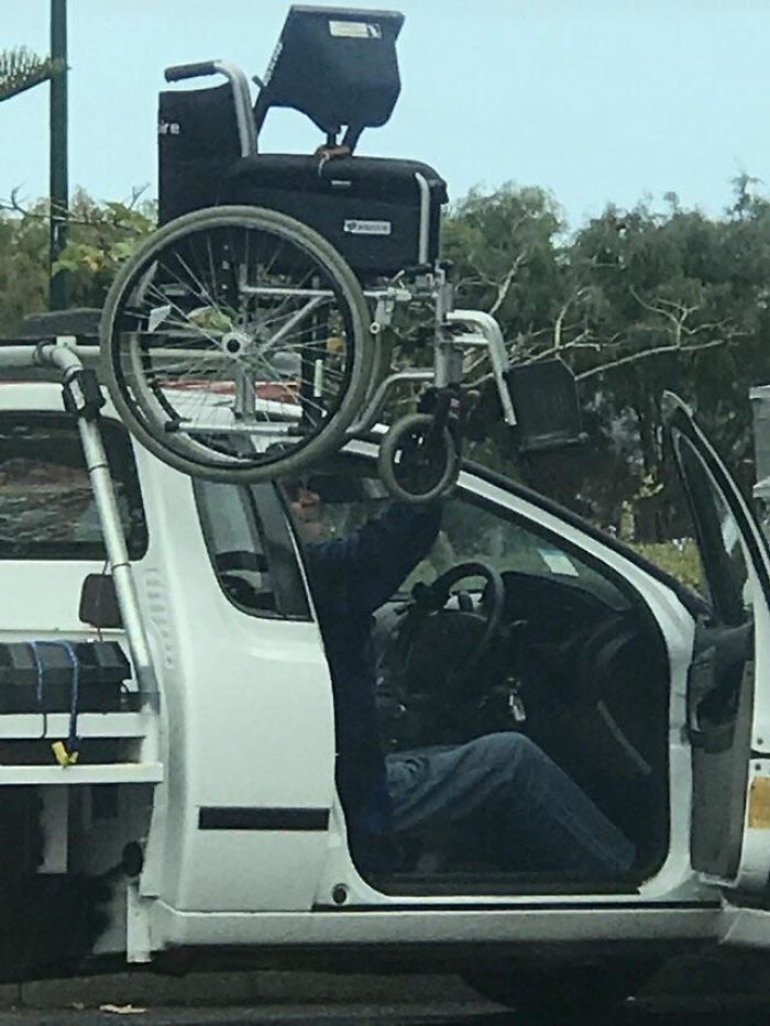 This Device That Enabled A Man To Get Into His Car And Store His Wheelchair Fully Unaided