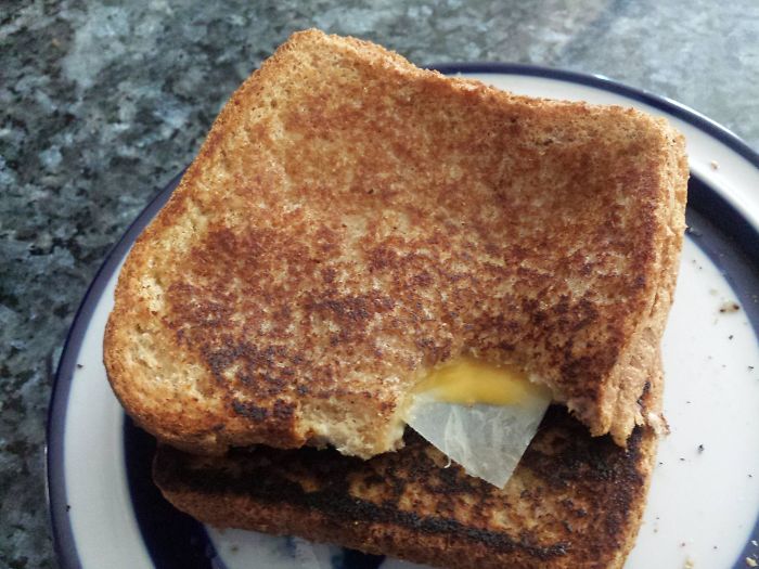 So... My Dad Just Attempted To Make A Grilled Cheese