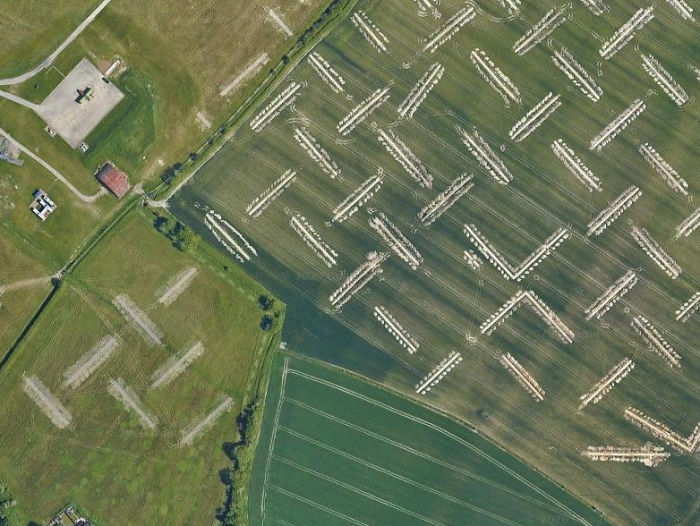 Ditches In A Field Next To An Airport. Didn't Use To Be There Before. What Is This Thing?