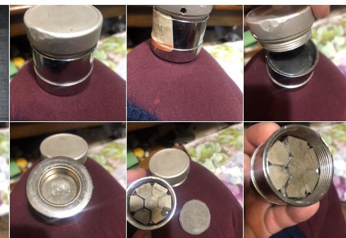 What Is This? It’s Magnetic, The Little Magnets Inside Are All Being Forced Together Against Their Natural Magnetic Pull. I Found It At Goodwill. I’m Baffled