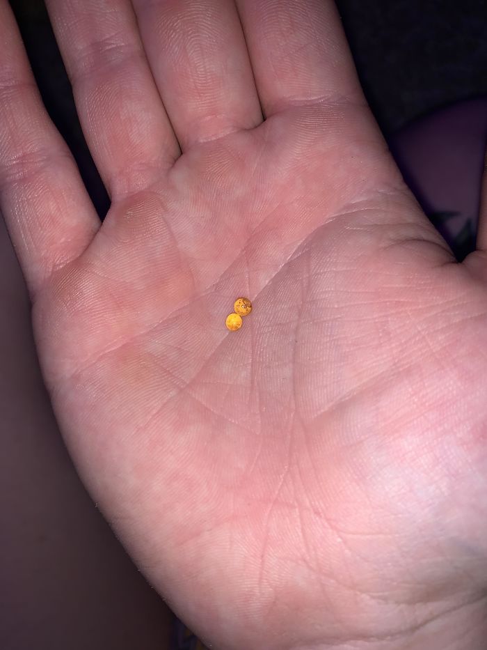 Odd Yellow Liquid Filled Balls Found Inside Of Cigarettes, Definitely Not Menthols, Cannot Break Them With Your Fingers. Found In The Tobacco, Not The Filter. Found In A Pack Of Number 7 Specials. Anyone Know What This Could Be?