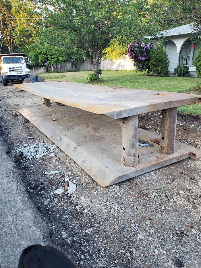 Metal Two Level Platform, Found Near Road Construction. What Is This Thing?