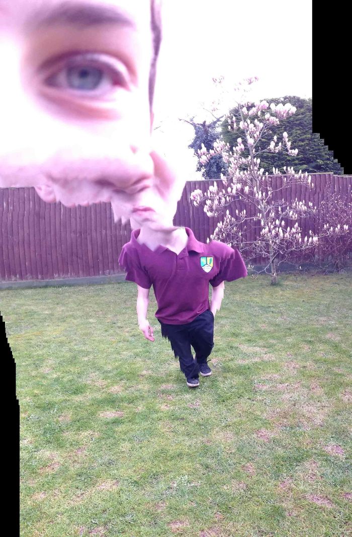 What Happens When You Take A Vertically Panoramic Photo Of Something Moving Towards You