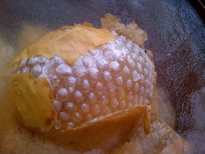 This Is What Happens When A Padded Envelope Is Soaked And Frozen Overnight