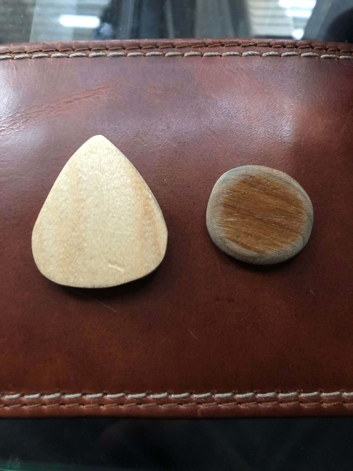 Here’s What Happens To A Wooden Guitar Pick After A Year Of Use