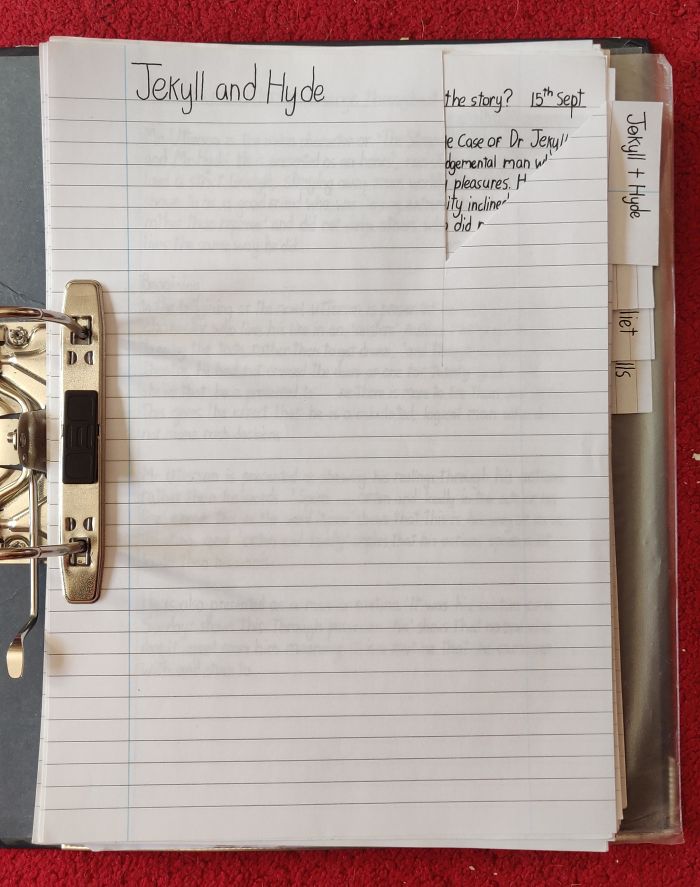 Life Pro Tip: To Make Cheap And Easy Organizers For A Folder, Cut A Strip Out Of The Top Corner And Fold It 90 Degrees To Make A Tab