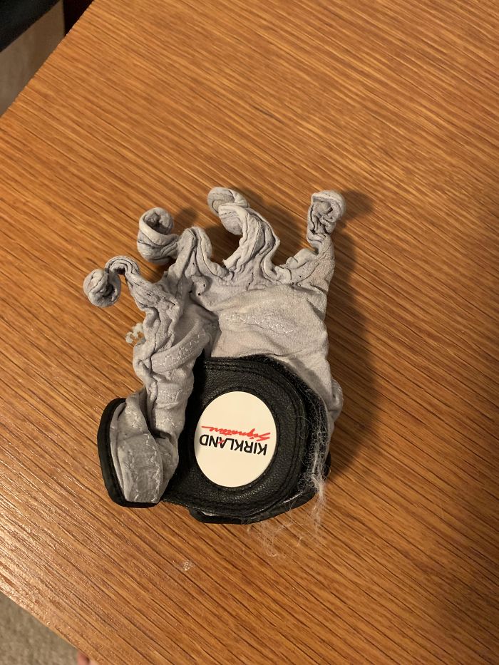 When You Accidentally Leave Your Glove In Your Back Pocket Of Your Shorts And Wash Them