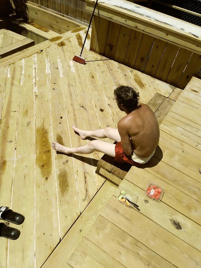 Trying To Even Out My Tan On My Lunch Break