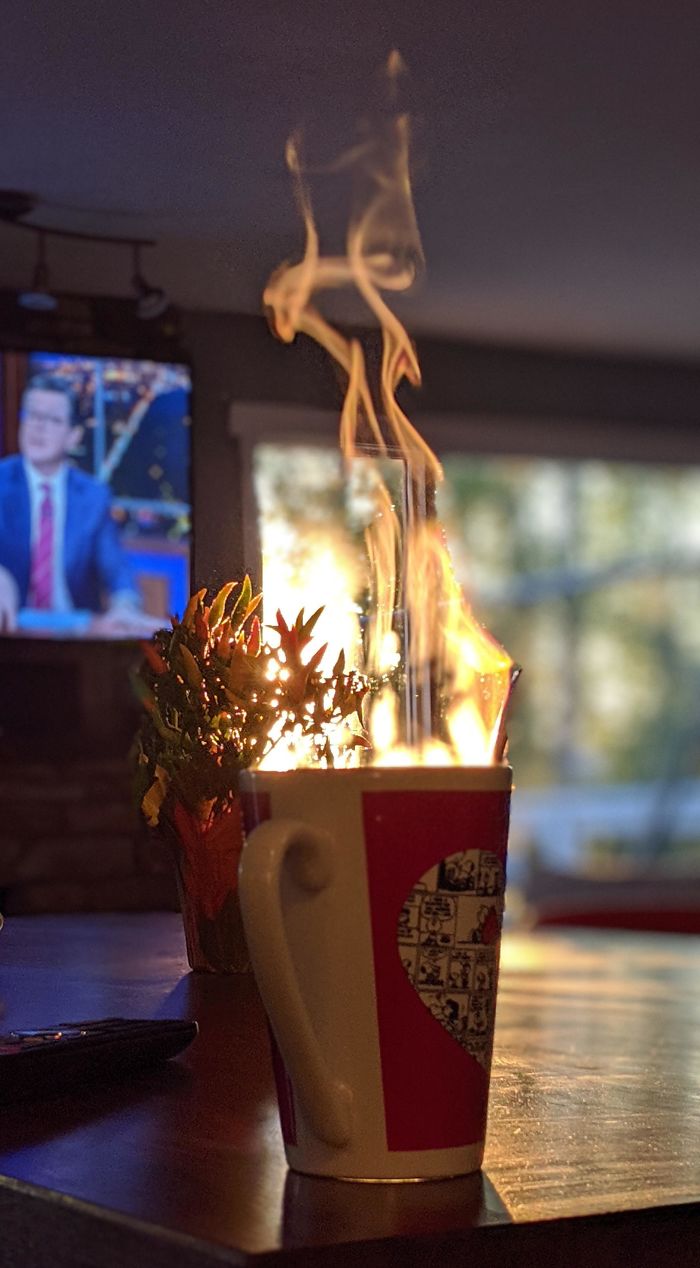 The Sunrise Makes The Steam Look Like A Flame