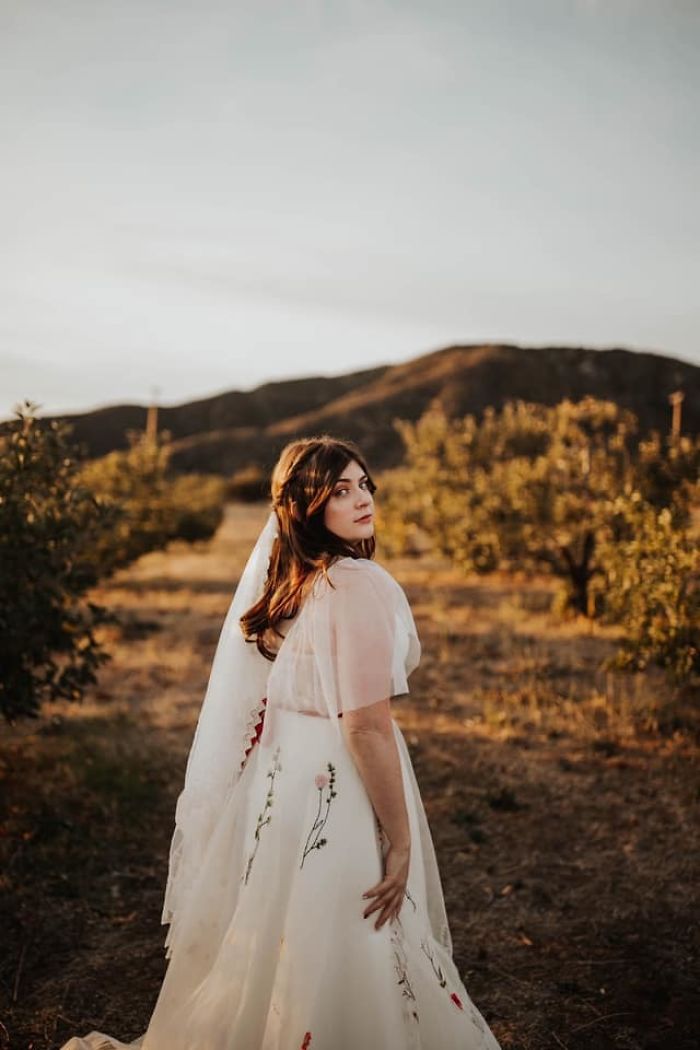 My Wife's Dress Was $250 At David's Bridal, She Then Sewed On The Tulle Which She Got From Wish For 10 Dollars.