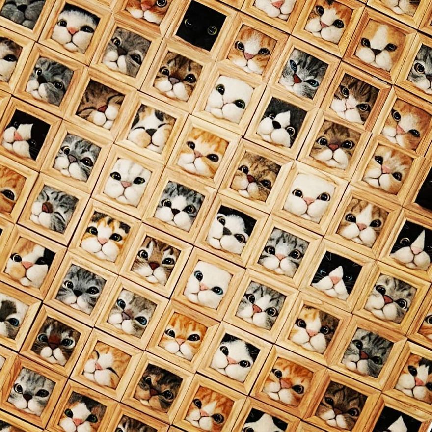 Artist Creates Realistic 3D Frames Of Cats And They Are Perfect!