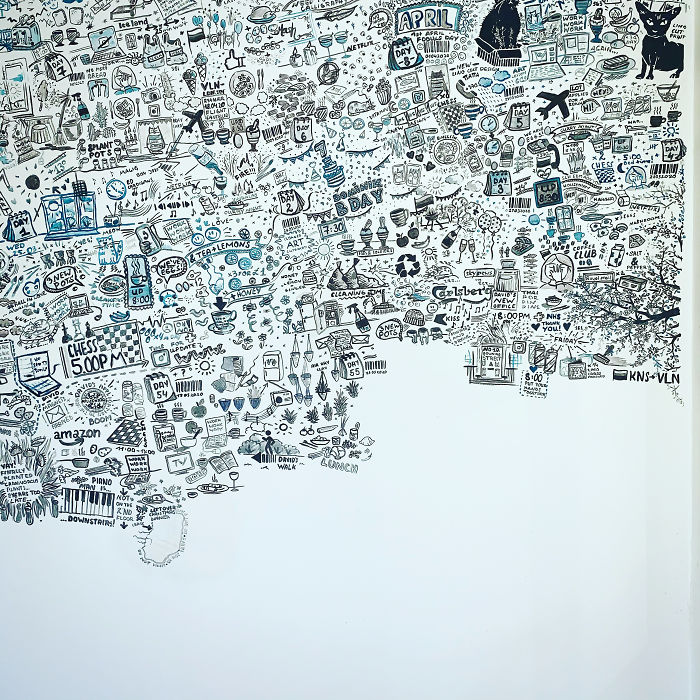 I 'Tattooed' My Wall During Lockdown For 113 Days And Here Is The Result I 'Tattooed' My Wall During Lockdown For 113 Days And Here Is The Result