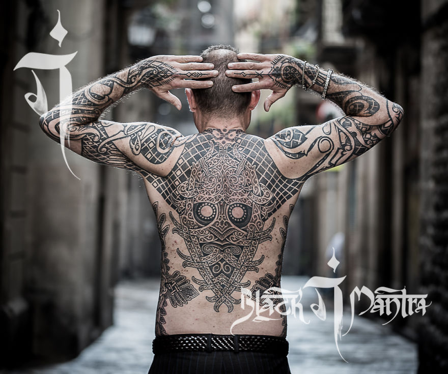 Gods And Dragons On David From South Africa. This Is His First (And Only) Tattoo!