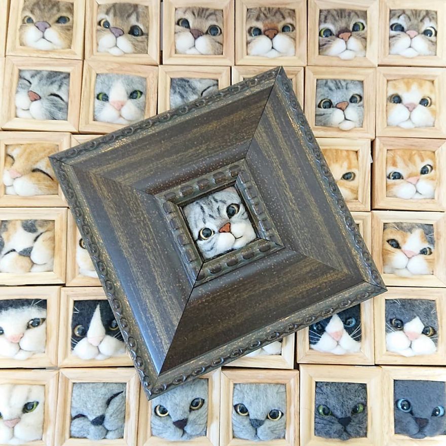 Artist Creates Realistic 3D Frames Of Cats And They Are Perfect!