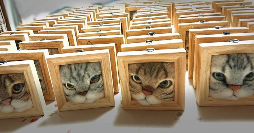 Artist Creates Realistic 3D Frames Of Cats And They Are Perfect!