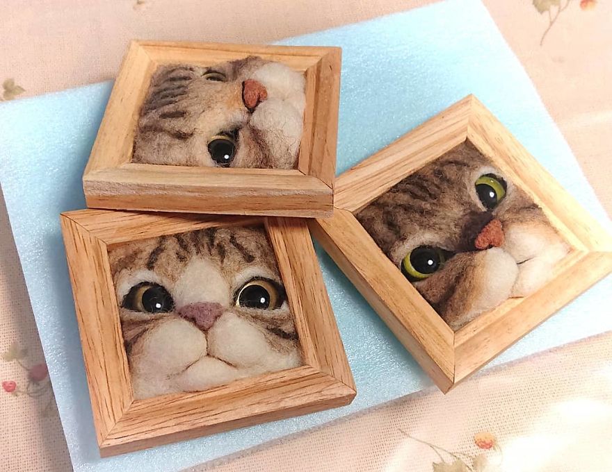 Artist Creates Realistic 3D Frames Of Cats And They Are Perfect!