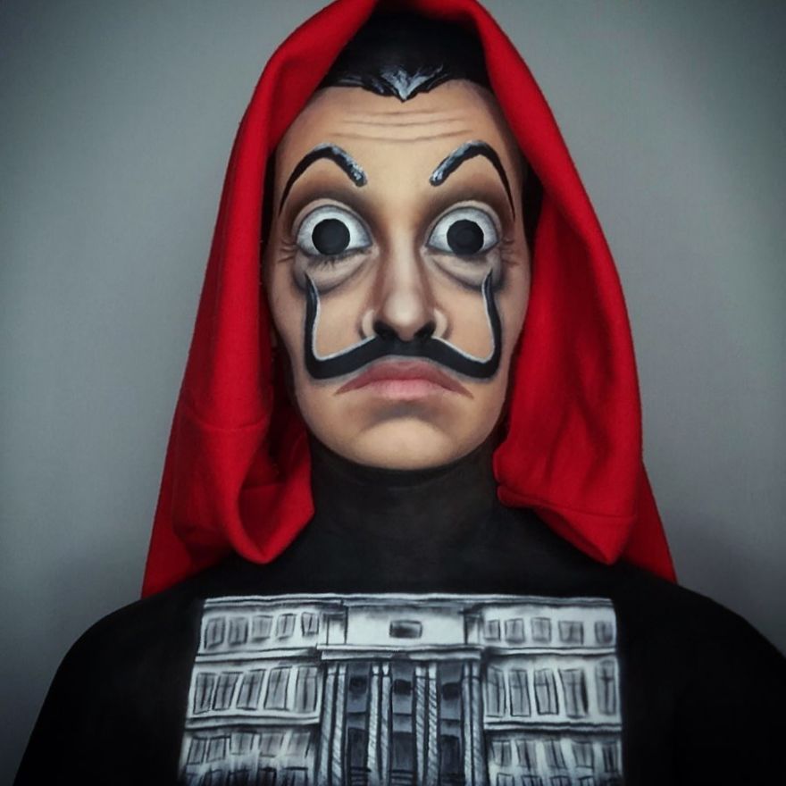 Artist Uses His Face As A Canvas To Paint Our Pop Culture