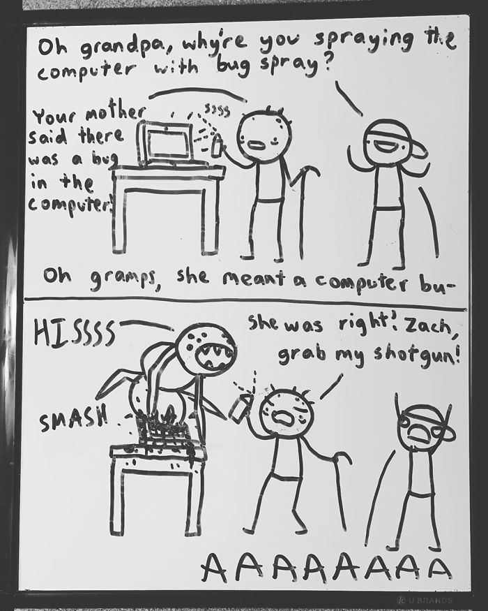 14-Year-Old-Draws-Comics-On-Whiteboard-Jakes-Door