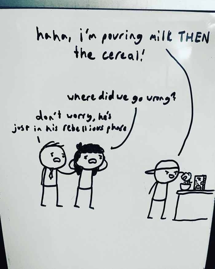 14-Year-Old-Draws-Comics-On-Whiteboard-Jakes-Door
