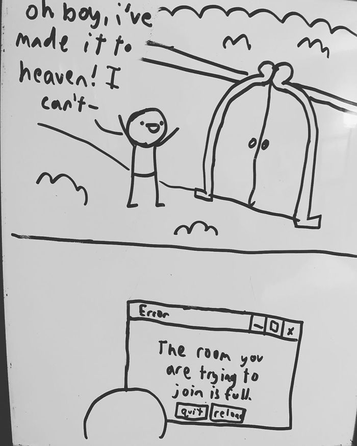 14-Year-Old-Draws-Comics-On-Whiteboard-Jakes-Door