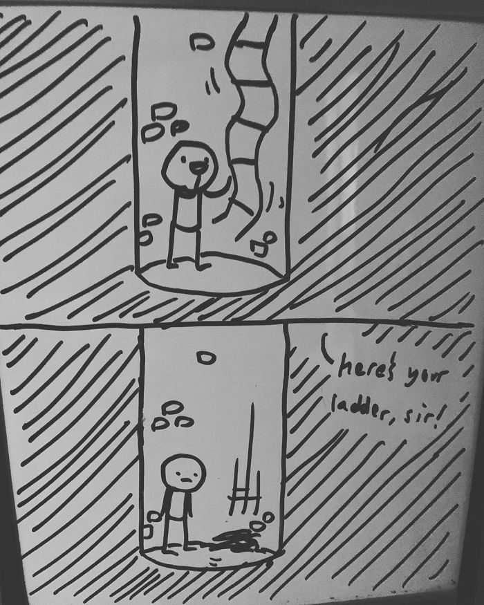 14-Year-Old-Draws-Comics-On-Whiteboard-Jakes-Door
