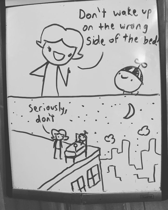 14-Year-Old-Draws-Comics-On-Whiteboard-Jakes-Door