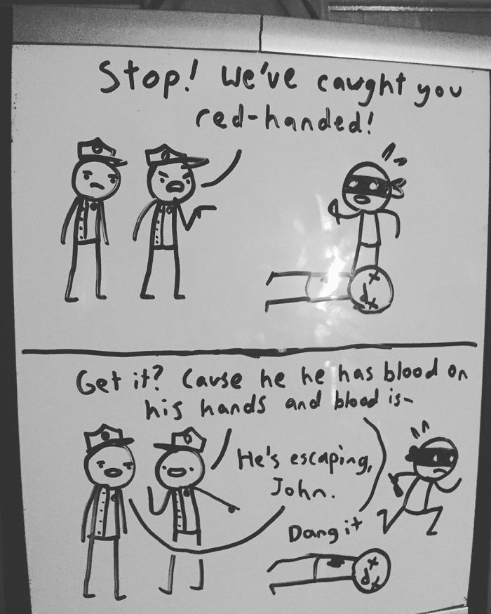 14-Year-Old-Draws-Comics-On-Whiteboard-Jakes-Door