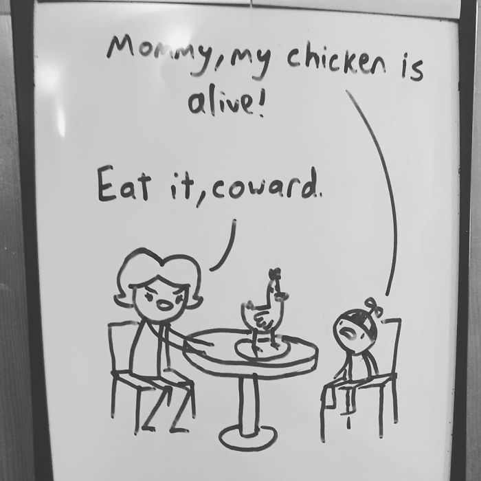 14-Year-Old-Draws-Comics-On-Whiteboard-Jakes-Door