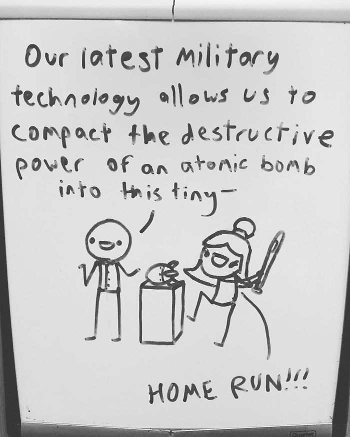 14-Year-Old-Draws-Comics-On-Whiteboard-Jakes-Door