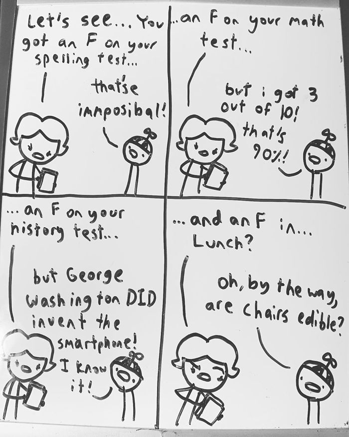 14-Year-Old-Draws-Comics-On-Whiteboard-Jakes-Door